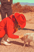 RED COWBOY HAT